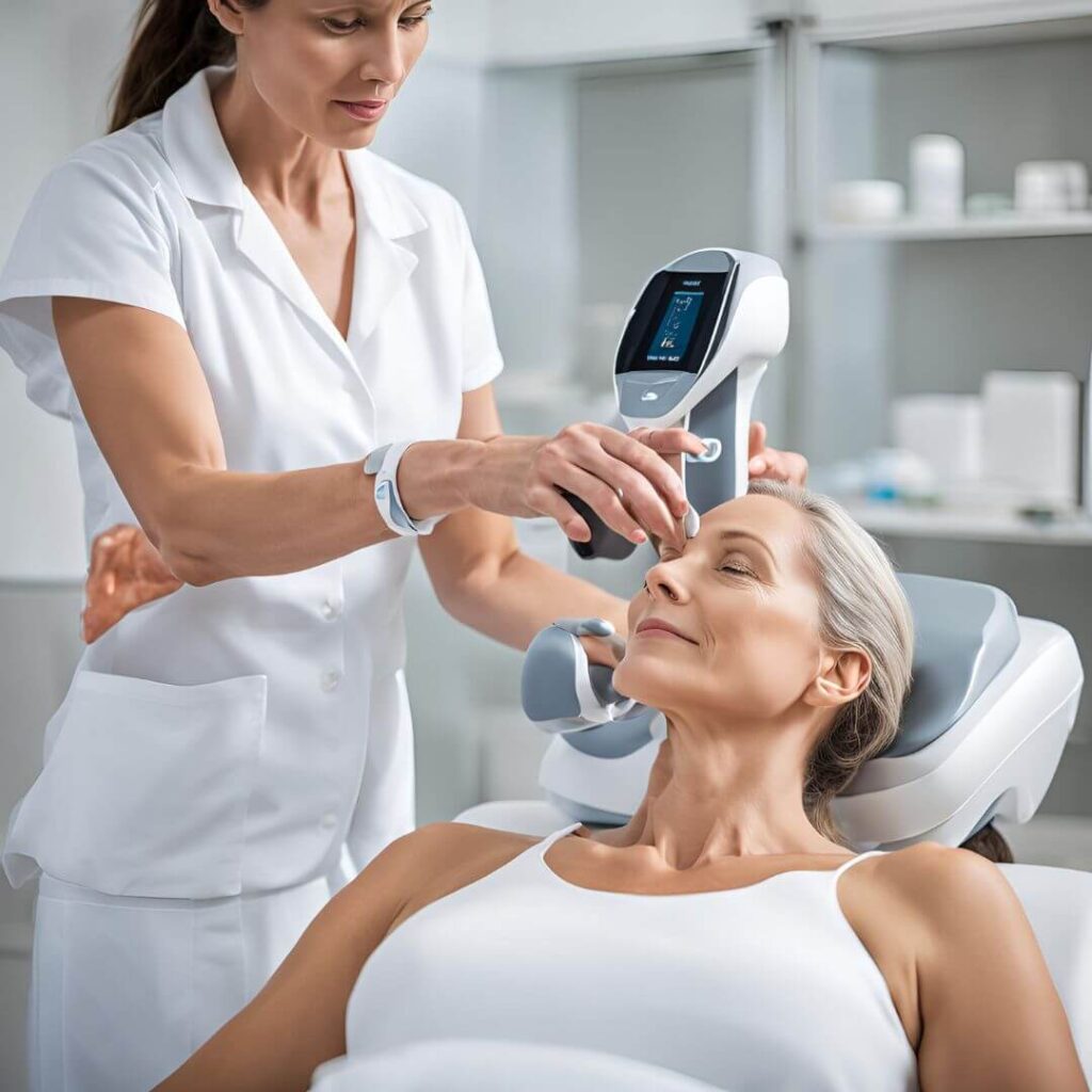 O que é o BodyMetrix e qual o valor deste exame? 5 Imagem que exemplifica o uso do BodyMetrix por uma Nutricionista em um paciente